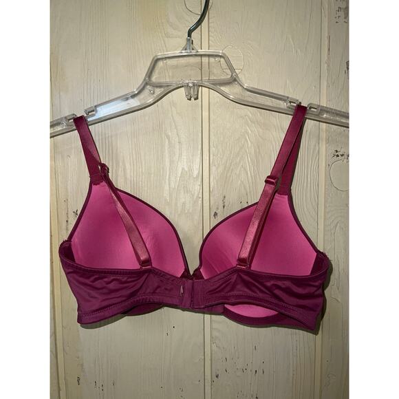 Victoria's Secret PINK Bra 36D Wear Everywhere Push-up Padded Smoothing Rose - Picture 4 of 6